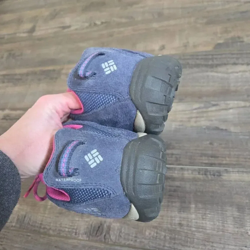Columbia Redmond big girls youth sz 5 hiking shoes purple pink waterproof trail